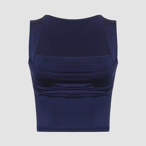 Commense Weekend Baddie Tank Top, Dark Blue